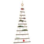 vidaXL Hangende kerstboom met topster 74x150 cm naturel tak, Verzenden, Nieuw