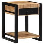 vidaXL Bijzettafel 40x40x50 cm massief ruw mangohout, Huis en Inrichting, Tafels | Bijzettafels, Verzenden, Nieuw