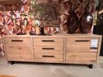 Dressoir Aleno - Bisque - Pronto Wonen, Huis en Inrichting, Kasten | Dressoirs, Eikenhout, Nieuw, Ophalen of Verzenden, 200 cm of meer