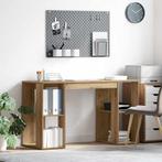 vidaXL Bureau met plank Artisan Eiken 130 x 50.5 x 75 cm, Verzenden, Nieuw