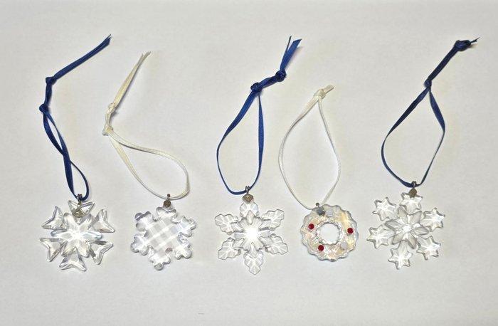 kerstkoekjeskrans, kleine ster 2007, sneeuwvlok klein 2008,, Antiek en Kunst, Curiosa en Brocante