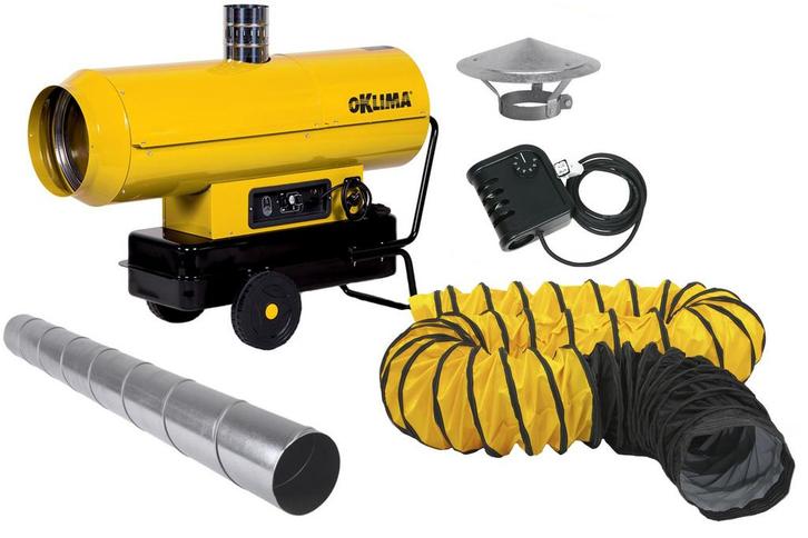 Oklima SE 200 heteluchtkanon indirect gestookt complete set, Zakelijke goederen, Machines en Bouw | Overig, Ophalen of Verzenden