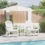 vidaXL Tuin Lounge Set 3 pcs Wit Standaard 38 x 38 x 46 cm, Tuin en Terras, Verzenden, Nieuw, Loungeset