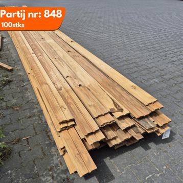 Partij Douglas Dubbel Rhombus 6000x140x19mm beschikbaar voor biedingen