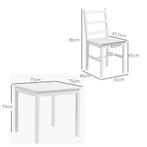 TRUUSK 3-delige Eetgroep, Zitgroep, Tafel Met Stoelen, Massi, Huis en Inrichting, Tafels | Eettafels, Verzenden, Nieuw
