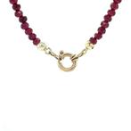 Vintage granaat collier met gouden sluiting 14 krt, Ophalen of Verzenden, Nieuw