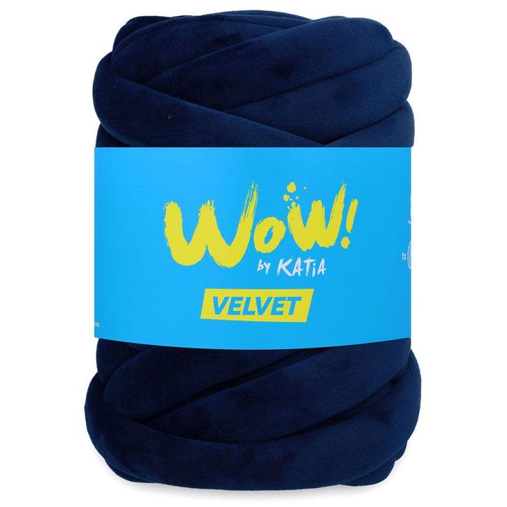 Katia WOW Velvet - 505 Marineblauw - Jumbo Chenille Garen, Hobby en Vrije tijd, Breien en Haken, Ophalen of Verzenden