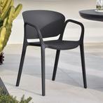 *WOONWINKEL* Kave Home Ania Stapelbare Tuinstoel Kunststof Z, Huis en Inrichting, Stoelen, Verzenden, Nieuw, Zwart, Kunststof