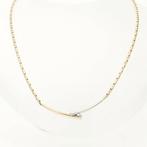 Halsketting - 14 karaat Geel goud, Witgoud - 0.08ct. tw., Nieuw