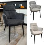 MX Sofa Eetkamerstoel Donna | Black | Microvezel stof, Huis en Inrichting, Stoelen, Ophalen, Nieuw, Industrieel
