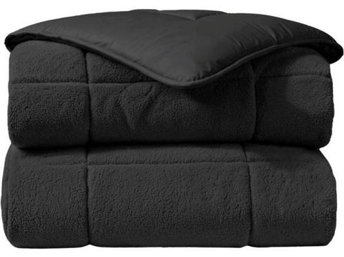 Veiling - Teddybed Antraciet 200x200  dekbed zonder hoes, Huis en Inrichting, Slaapkamer | Beddengoed