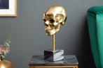Elegant sculptuur SKULL 35cm gouden schedel met marmeren, Huis en Inrichting, Woonaccessoires | Overige, Nieuw, Ophalen of Verzenden