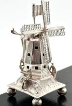 No reserve-Grote antieke zilveren miniatuur Molen met, Antiek en Kunst