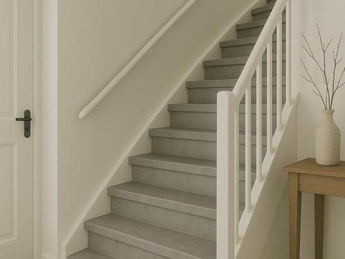 Betonlook traprenovatie v.a. €475 – ALLES OP VOORRAAD, Huis en Inrichting, Stoffering | Vloerbedekking, Wit, Crème, Beige, Bruin