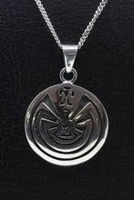 Zilveren Indiaan Doolhof rond hopi style ketting hanger, Sieraden, Tassen en Uiterlijk, Verzenden, Nieuw