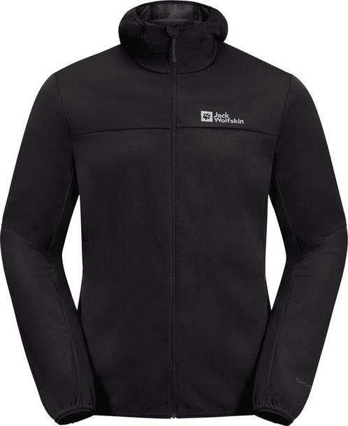 Jack Wolfskin FELDBERG HOODY M Heren Outdoorjas - zwart - Ma, Kleding | Heren, Jassen | Winter, Nieuw, Verzenden