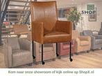 Leren eetkamerstoel Spark - Vintage Cognac (cognac) - Poten, Huis en Inrichting, Stoelen, Bruin, Nieuw, Ophalen of Verzenden, Eén