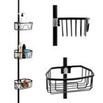 Telescopisch Douche Rek | Zwart | Gebruikt | 40% Korting, Huis en Inrichting, Woonaccessoires | Schalen en Manden, Overige materialen