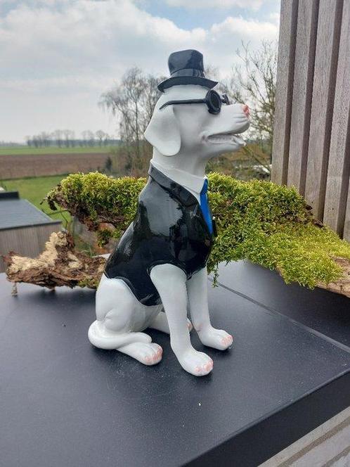Beeld, Mister dog in smoking - 31 cm - polyresin, Antiek en Kunst, Kunst | Designobjecten