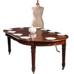 Engelse mahonie wind out table ca 1870 met slinger en drie b, Antiek en Kunst, Ophalen of Verzenden