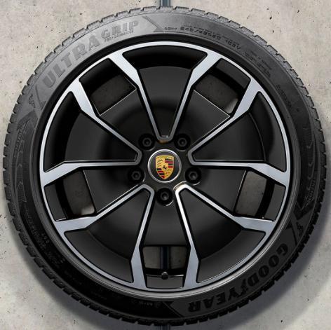 Porsche Taycan Cross Turbo Aero 20 zwart/alu met banden, Auto-onderdelen, Banden en Velgen, 20 inch, 285 mm, Personenwagen, Gebruikt