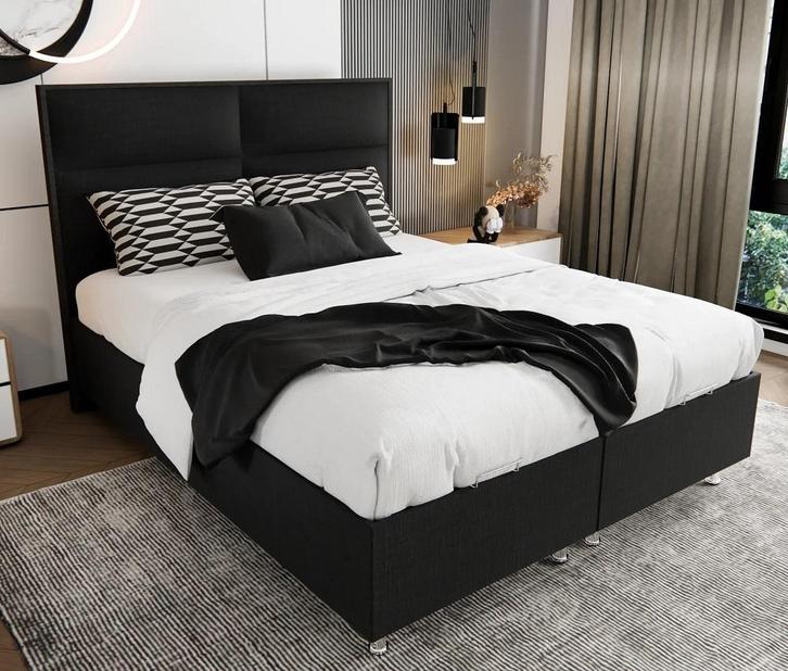 Twijfelaar opberg boxspring 120x200 inclusief matras, Huis en Inrichting, Slaapkamer | Boxsprings, Wit, Crème, Beige, Bruin, Grijs