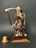 Beeldje, Vanité Memento Mori - 20 cm - Been, Hout, Antiek en Kunst