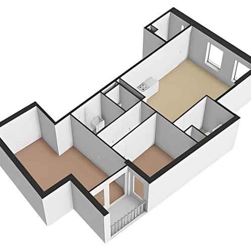 Appartement met balkon, wasmachineaansluiting, par..., Huizen en Kamers, Huizen te huur, Direct bij eigenaar, Appartement