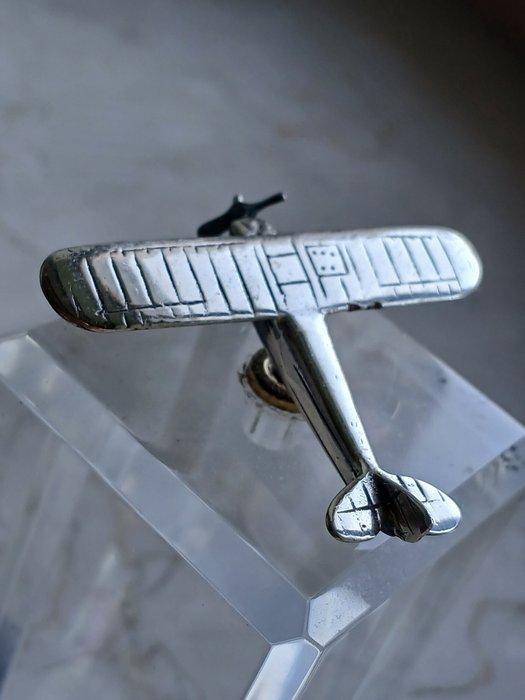 Miniatuur beeldje - Aeroplano Militare,Miniatura - .800, Antiek en Kunst, Antiek | Goud en Zilver