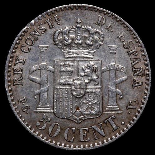 Spanje. Alfonso XIII. 50 centimos 1894 - Madrid (Zonder, Postzegels en Munten, Munten | Europa | Niet-Euromunten