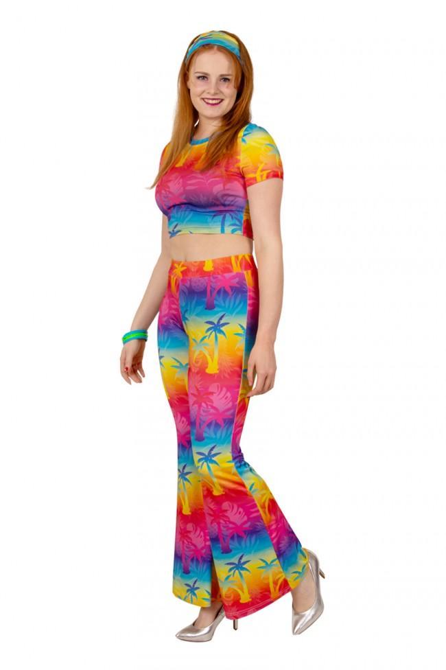 Flared Broek Neon Pink | Toppers Broek - L/XL, Kleding | Dames, Carnavalskleding en Feestkleding, Verzenden