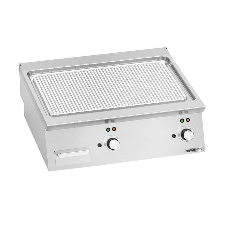 GGM Gastro | Elektrische bakplaat - 9,6 kW - Gegroefd |, Zakelijke goederen, Horeca | Keukenapparatuur, Fornuis, Frituur en Grillen