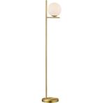 LED Vloerlamp - Trion Pora - E14 Fitting - Rond - Mat Goud -, Huis en Inrichting, Lampen | Vloerlampen, Ophalen of Verzenden, Nieuw