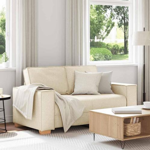vidaXL 2-zitsbank Linnen 120 cm, Huis en Inrichting, Banken | Bankstellen, Nieuw, Stof, Tweepersoons, Verzenden