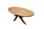 Ellips dining tuintafel 240x120xH76 cm met kruispoot teak, Tuin en Terras, Tuintafels, Ophalen of Verzenden, Nieuw