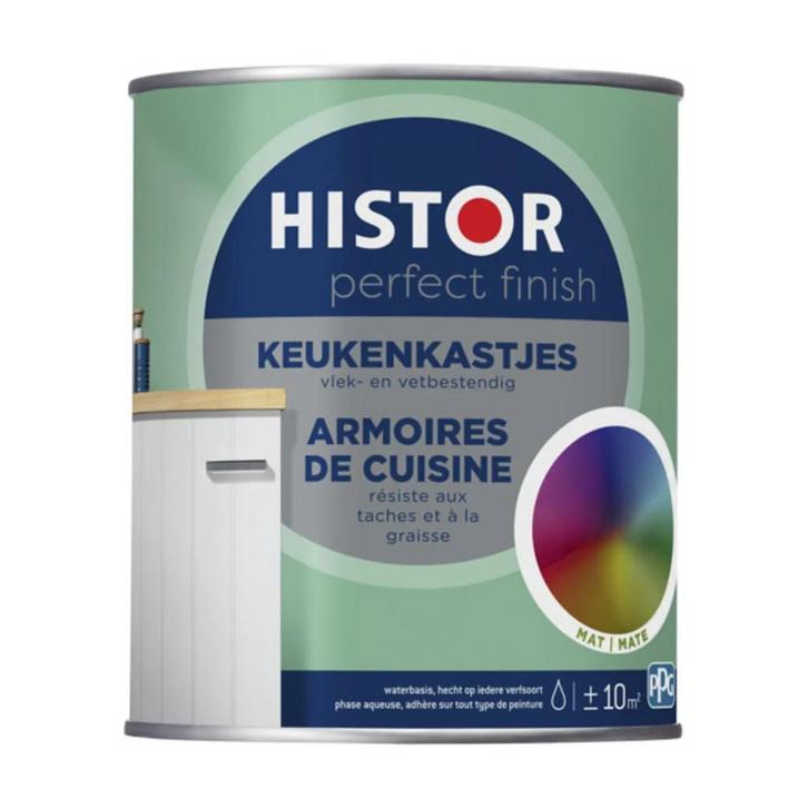Histor Perfect Finish Keukenkastjes Mat RAL 7021 |, Doe-het-zelf en Verbouw, Verf, Beits en Lak, Verf, Zwart, Nieuw, Minder dan 5 liter