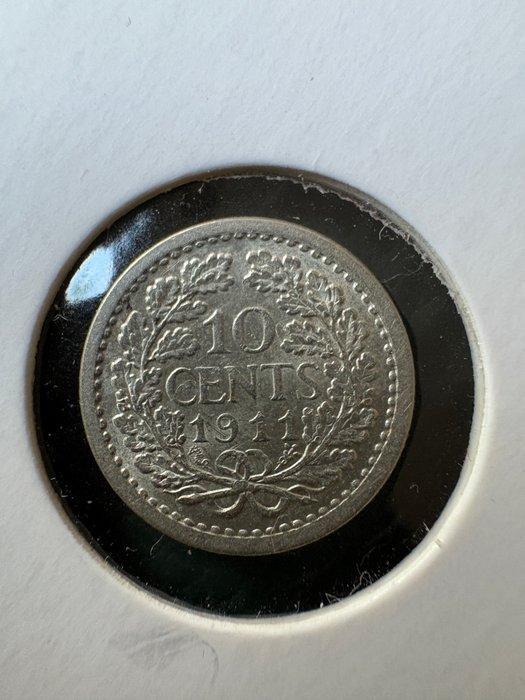 Nederland. Wilhelmina. 10 Cents 1911 (Zonder Minimumprijs), Postzegels en Munten, Munten | Nederland