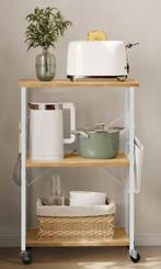 Keukentrolley 3 Lagen met Wielen en Haken – 60 cm Breed, Huis en Inrichting, Verzenden, Nieuw