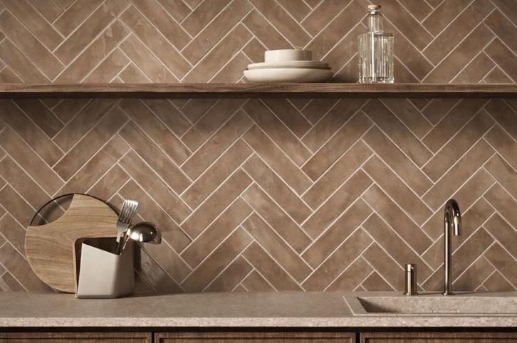 Cifre opal vison-7,5x30 cm handvormtegels en badkamertegels, Doe-het-zelf en Verbouw, Tegels, Minder dan 20 cm, 20 tot 40 cm, 10 m² of meer