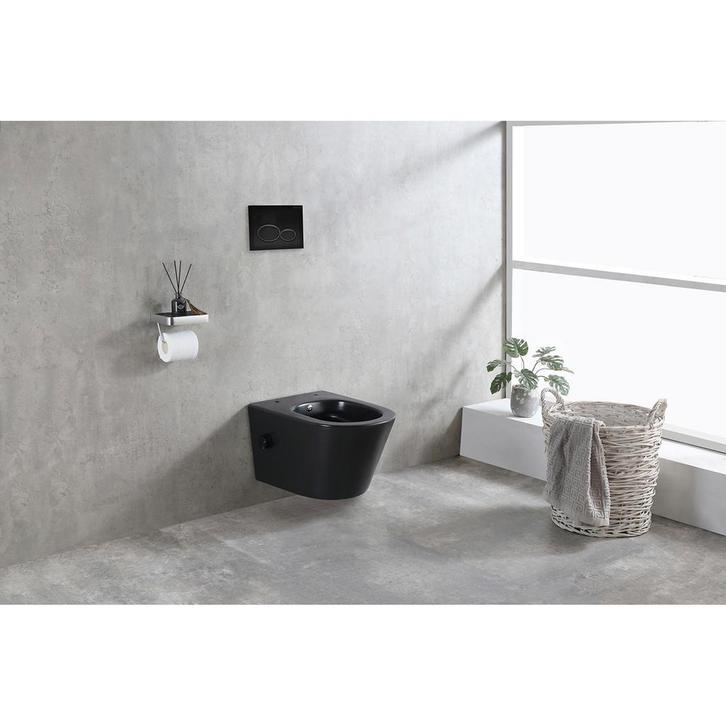 Wiesbaden Vesta Wandcloset Rimless met Bidetkraan - Koud, Doe-het-zelf en Verbouw, Sanitair, Nieuw, Ophalen of Verzenden