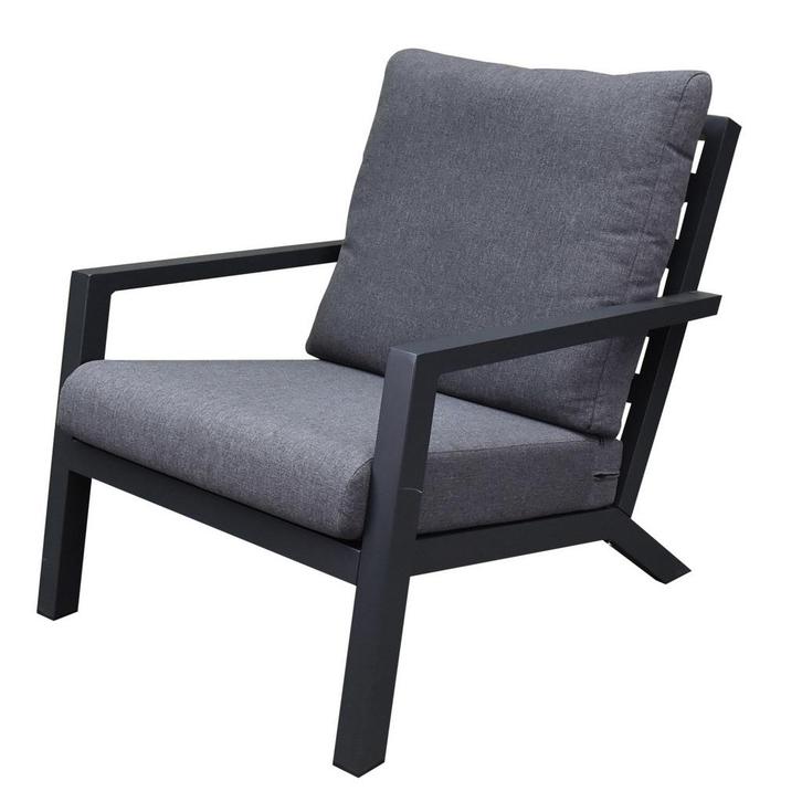 Malaga lounge tuinstoel aluminium antraciet, Tuin en Terras, Tuinstoelen, Nieuw, Aluminium, Ophalen of Verzenden