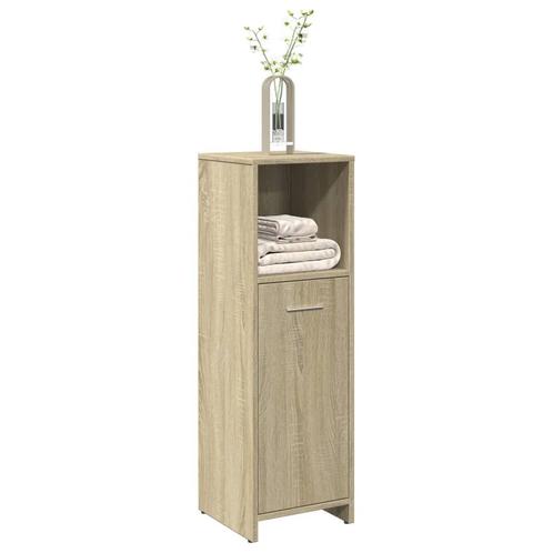 vidaXL Badkamerkast 30x30x95 cm spaanplaat sonoma, Huis en Inrichting, Badkamer | Badkamermeubels, Nieuw, Minder dan 100 cm, Verzenden