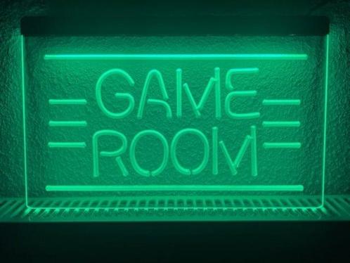 Game room neon bord lamp LED  verlichting reclame lichtbak *, Verzamelen, Merken en Reclamevoorwerpen, Nieuw, Verzenden