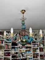 Kroonluchter - Verguld messing, Muranoglas - Pastelkleuren