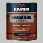 10 Blikken Rambo Pantserbeits Dekkend Diepblauw 1133 Hooggla, Doe-het-zelf en Verbouw, Verf, Beits en Lak, Verzenden, Nieuw