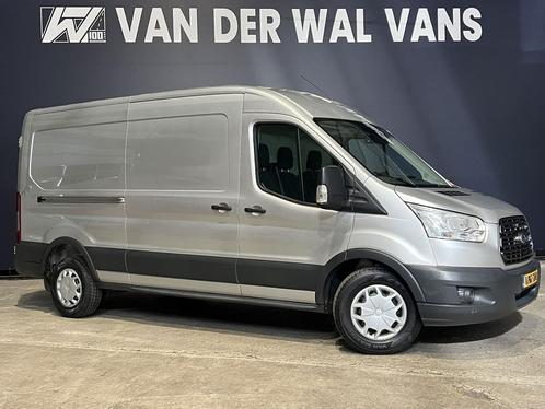 Ford Transit 2.0 TDCI 131pk Automaat L3H2 inrichting Euro6 A, Auto's, Ford, Dealer onderhouden, Lease, Zwart, Automaat, Overige carrosserieën
