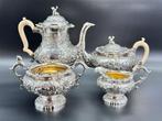 Koffieservies (4) - .925 zilver - 925 zilveren koffieservies, Antiek en Kunst, Antiek | Goud en Zilver