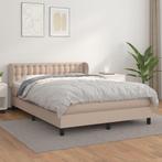 vidaXL Boxspring met matras kunstleer cappuccinokleurig, Overige materialen, Bruin, Verzenden, Nieuw