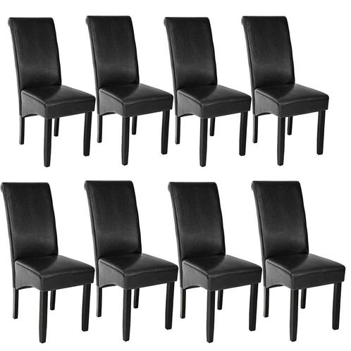 8 eetkamerstoelen met ergonomische zitvorm - zwart, Huis en Inrichting, Stoelen, Verzenden