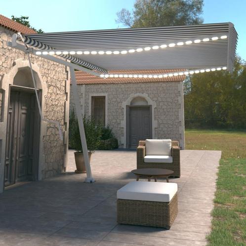 vidaXL Luifel automatisch met LED en windsensor 450x350 cm, Tuin en Terras, Zonneschermen, Nieuw, Verzenden